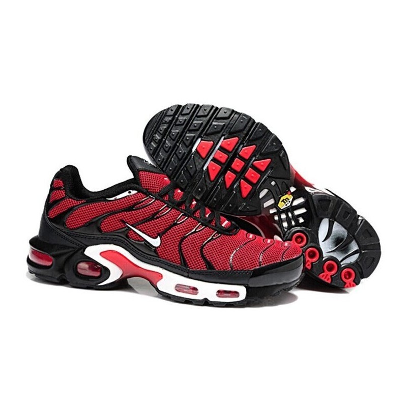 Achetez Homme Nike Air Max TN Chaussures Rouge Noir Blanche Soldes Achetez Homme Nike Air Max TN Chaussures Rouge Noir Blanche Soldes