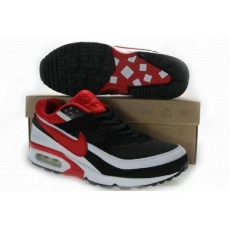 Acheter Homme Nike Air Max Classic BW Noir Blanche Rouge Chaussures Soldes