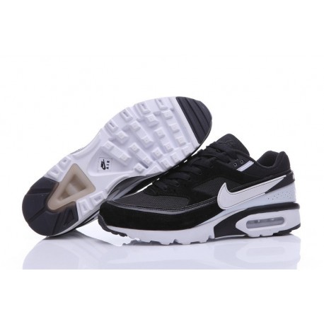 Achetez Homme Nike Air Max BW Premium Chaussures de Running Noir/Blanche 819523-065 Moins Cher