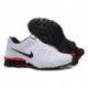 Hommes Blanc/Noir/Rouge Nike Shox Chaussures à chaîne respirante à l'air actuel