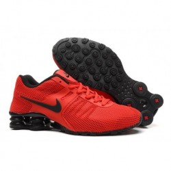 Homme Rouge/Noir Chaussures Supérieures Nike Shox Current Respiratable