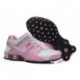 Chaussures en cuir rose/argent/rose pour hommes Nike Shox