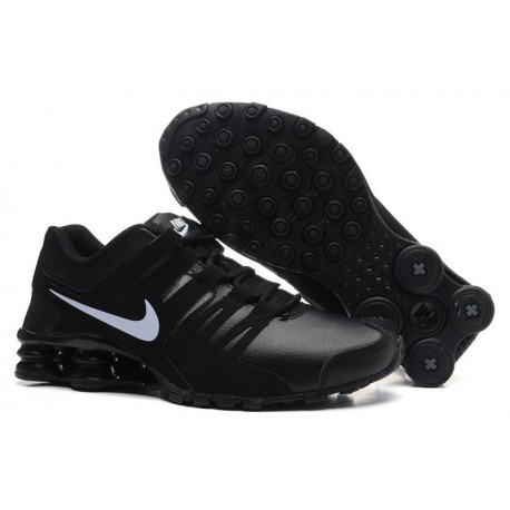 Homme Noir/Blanc Chaussures en cuir Nike Shox