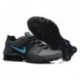 Nike Shox Chaussures en cuir actuelles Hommes Carbone Gris/Noir/Jade