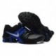Hommes Nike Shox Chaussures en cuir noir/bleu royal/argent noir