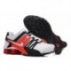 Blanc/Noir/Rouge Chaussures en cuir Nike Shox Current Homme