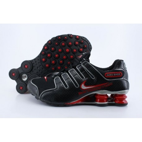 Chaussures de course Nike Shox NZ Noir/Crimson pour hommes/femmes