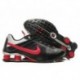 Homme Noir/argent/Crimson Nike Shox R4 Chaussures de course