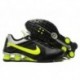 Chaussures de course Nike Shox R4 pour homme Noir/Argent/Lime Green